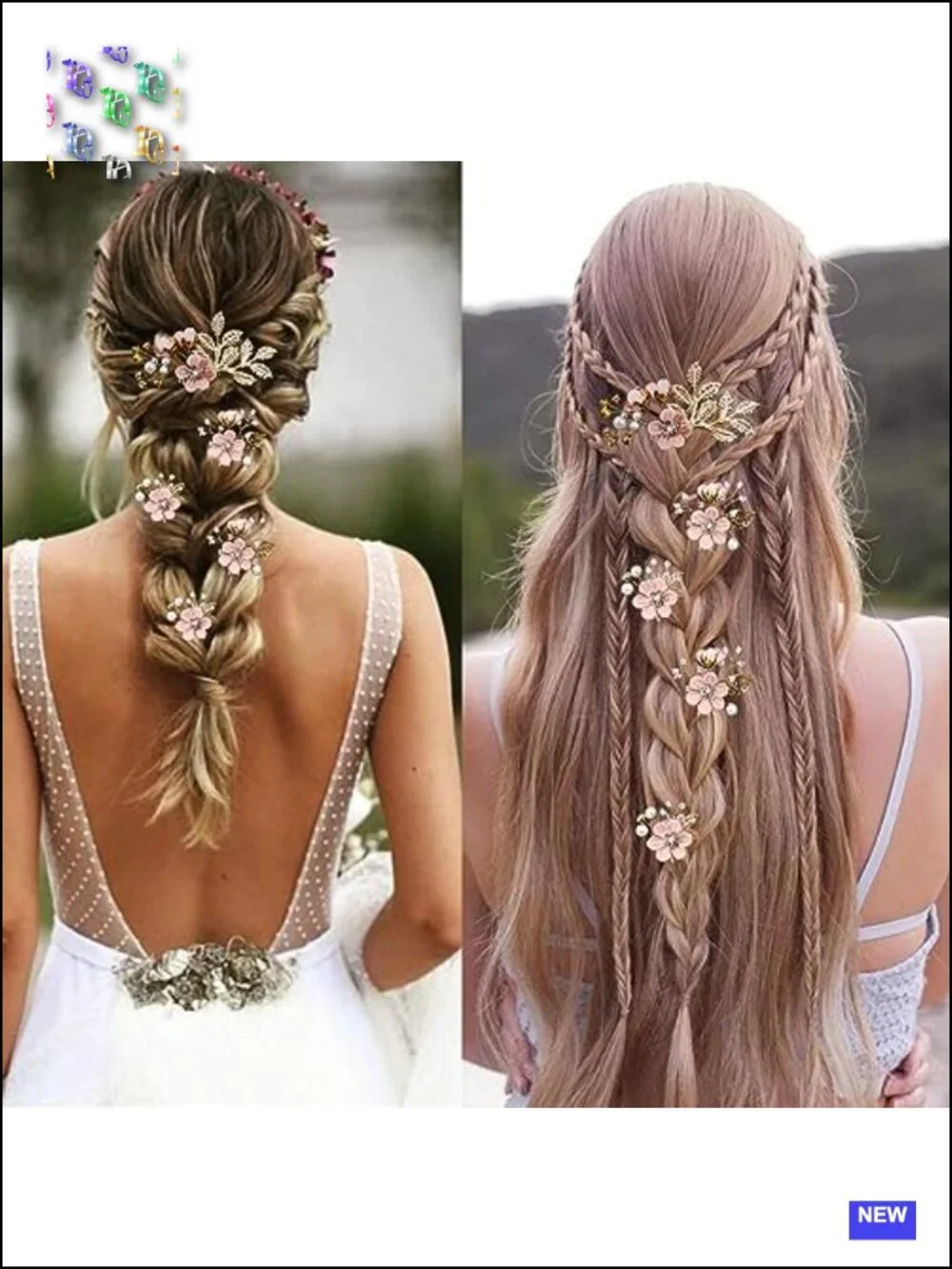 Bridal Hair Pins Set Crystal Pearl Rhinestone Floral Updo Clips 5pc